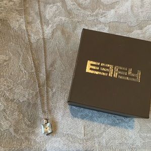 Authentic EFFY pale blue topaz pendant